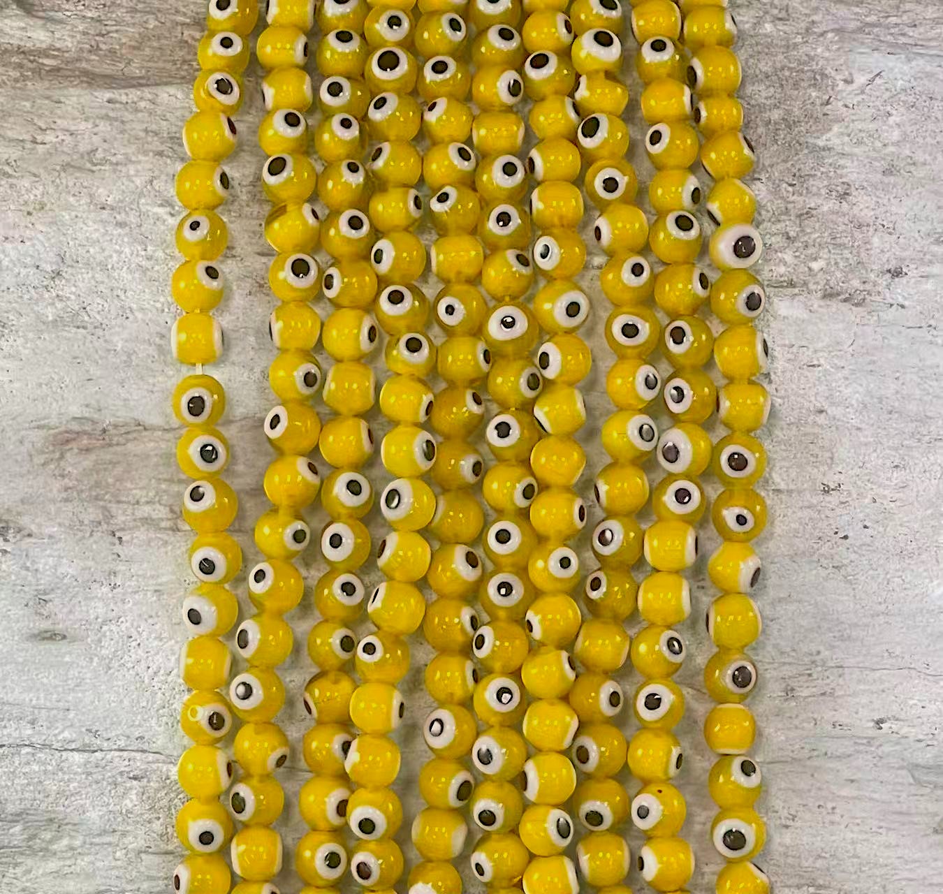 Evil Eye/Mal de Ojo, Glass Beads Round 6mm 8mm