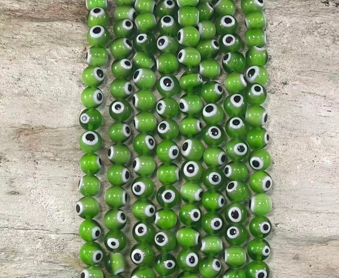 Evil Eye/Mal de Ojo, Glass Beads Round 6mm 8mm