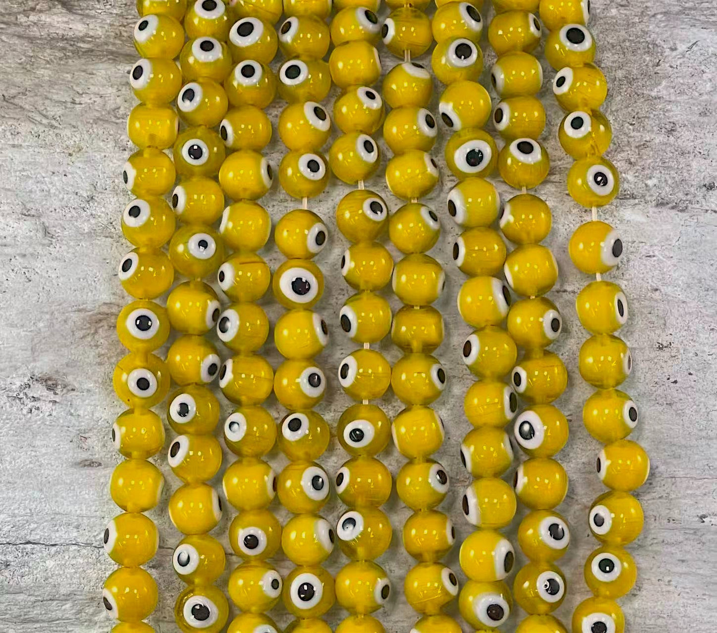 Evil Eye/Mal de Ojo, Glass Beads Round 6mm 8mm