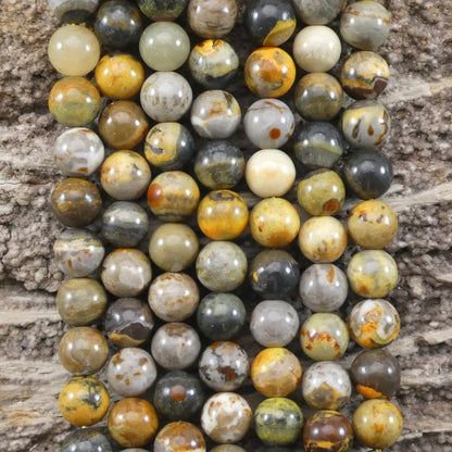 Bumble Bee Jasper Round 6mm 8mm