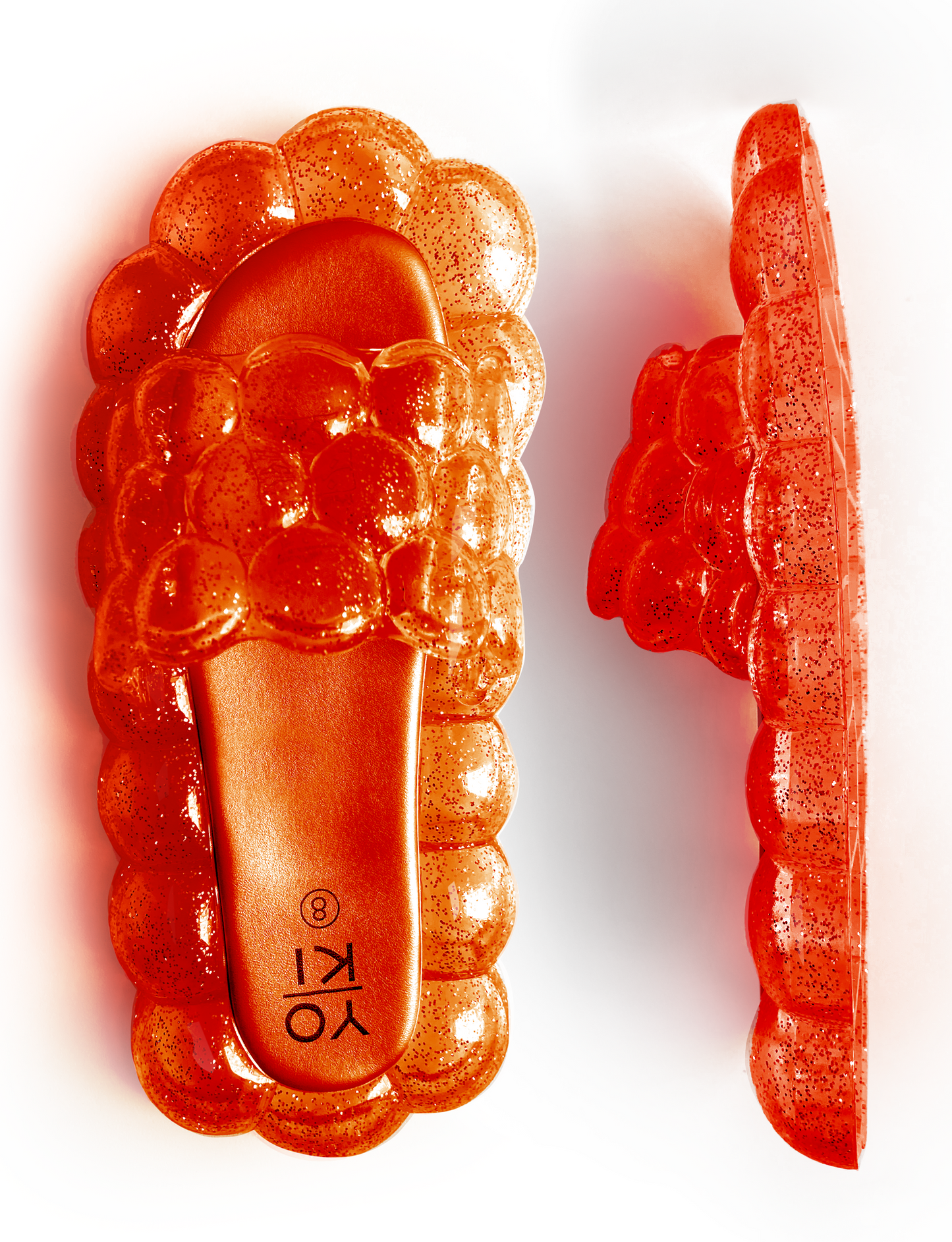 ADULT ELECTRIC ORANGE BUBBLE SLIDES