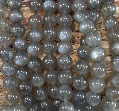 Gray Moonstone, AA Grade, Round 10mm