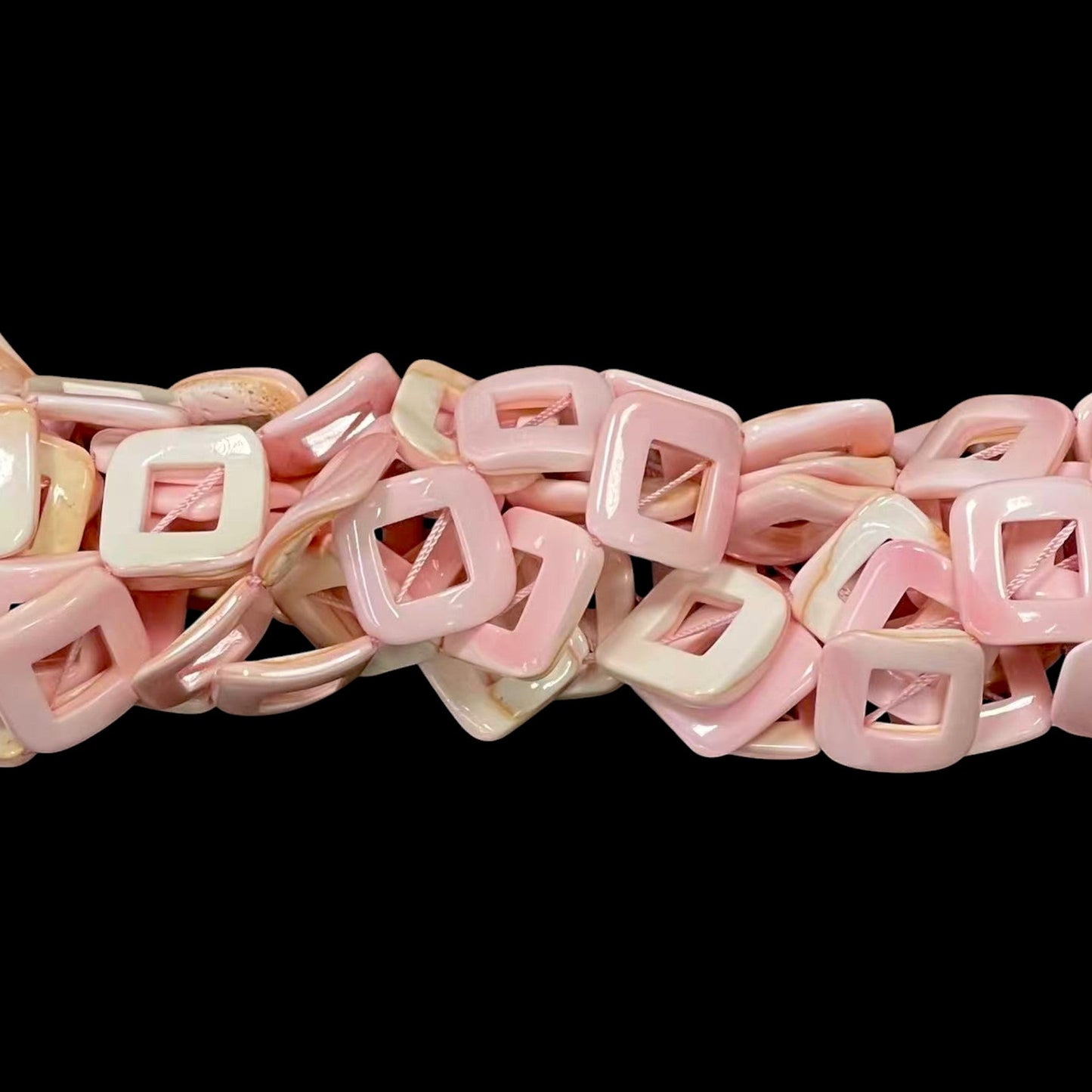 Queen Conch Shell Square Rings, 26mm 32mm